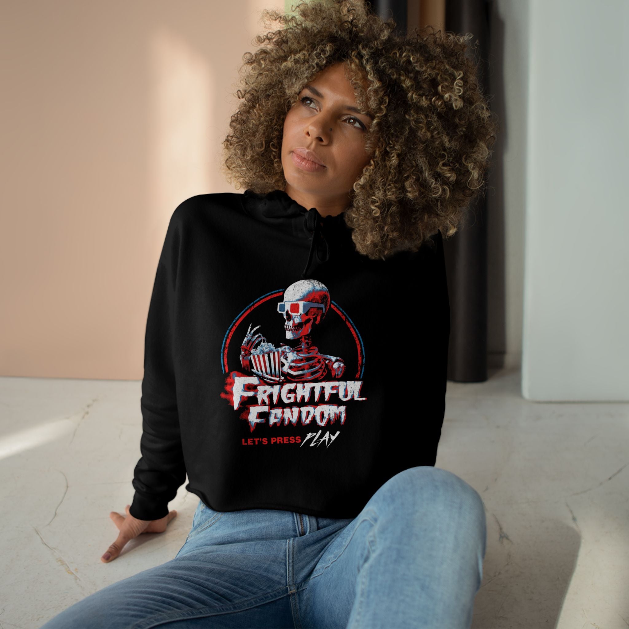 Frightful Fandom Crop Hoodie