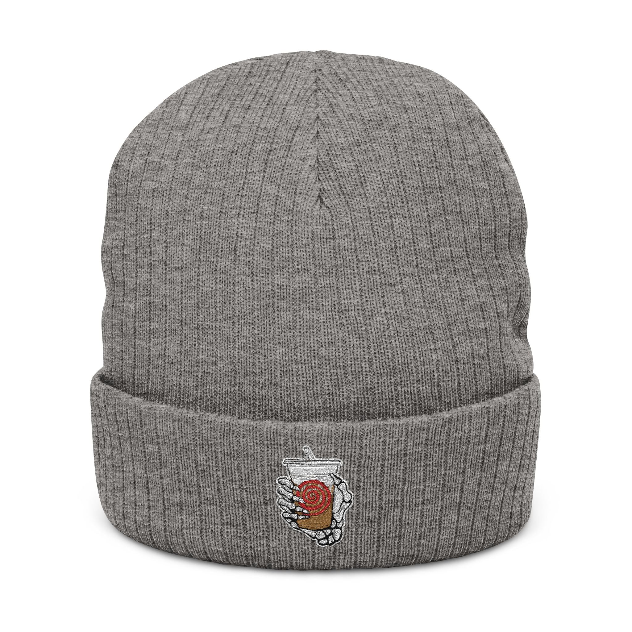 Killer Barista Ribbed Knit Beanie (Embroidery)