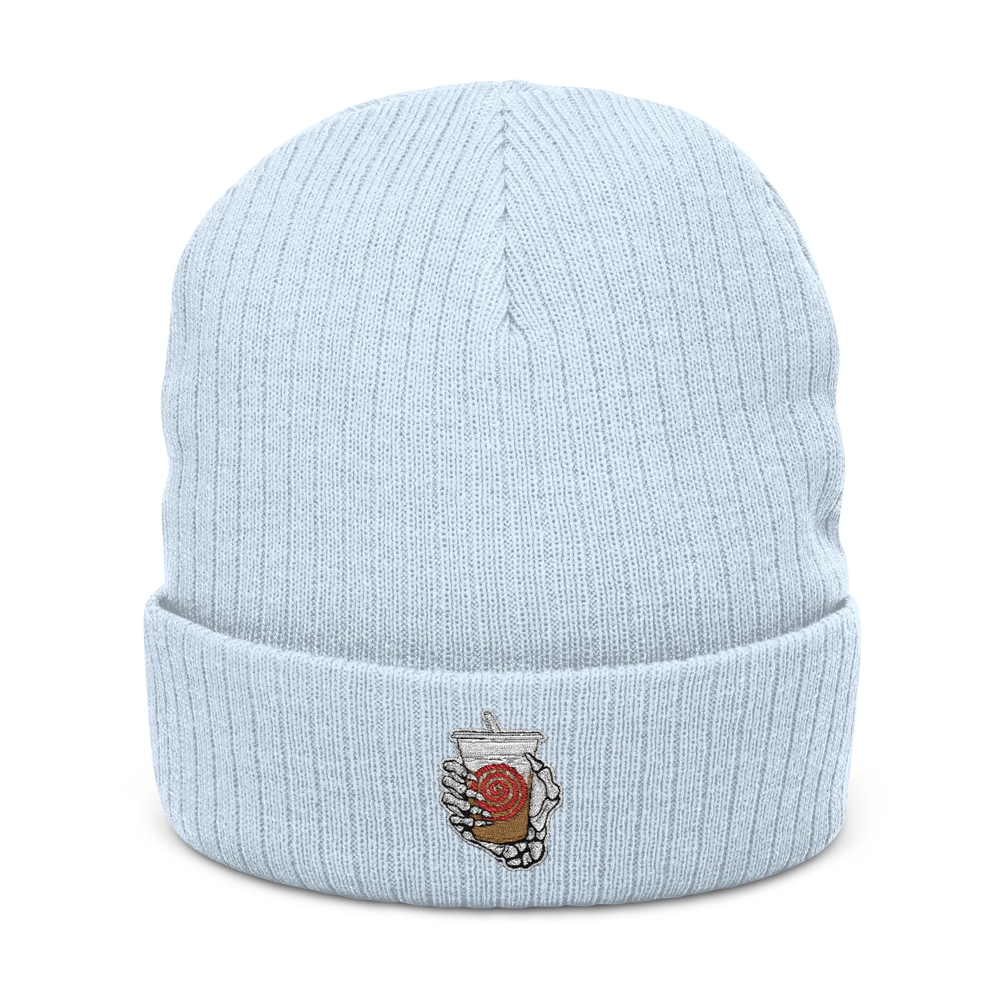 Killer Barista Ribbed Knit Beanie (Embroidery)